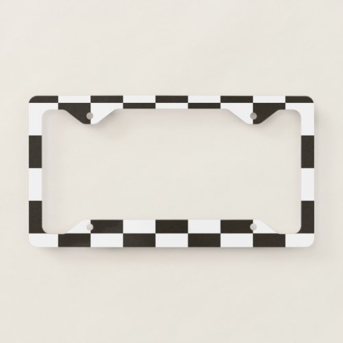Chequered Flag pattern License Plate Frame