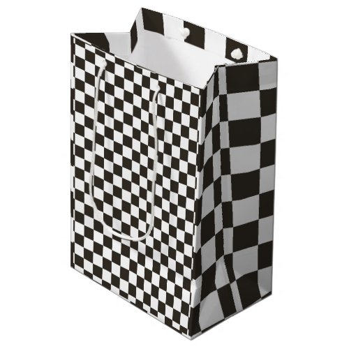 Chequered Flag pattern Medium Gift Bag