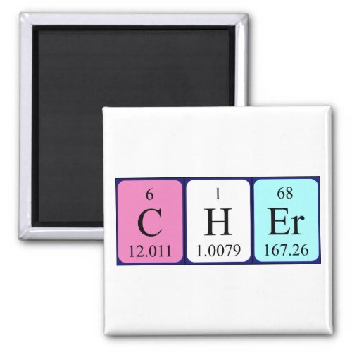 Cher periodic table name magnet