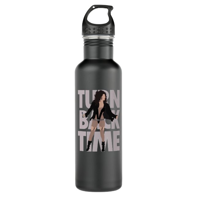 Cher   Turn Back Time  Stainless Steel Water Bottle (Front)