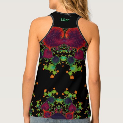 CHER  Womens Tank Top Multicolored Personalised
