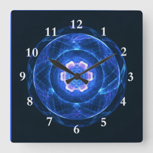 Cherenkov Radiation Square Wall Clock
