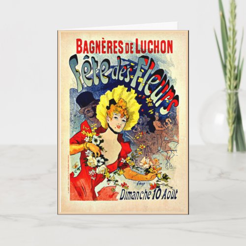 Cheret _ Bagneres de Luchon_fetes des fleurs_1890 Card