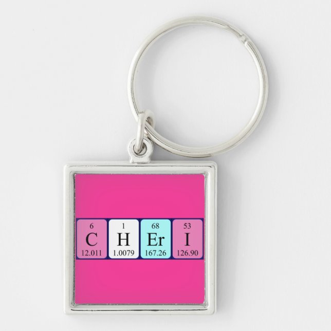 Cheri periodic table name keyring (Front)