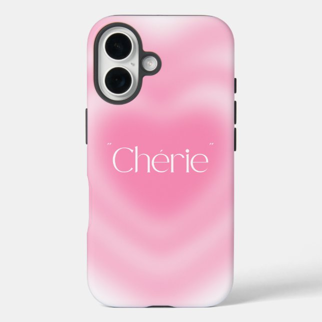 Cherie Pink Heart Iphone Case | Pink Aesthetic  (Back)