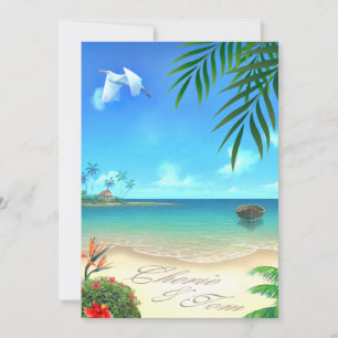 Cherie & Tom Exotic Beach ::custom:: Invitation