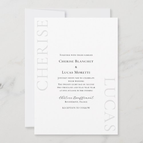 Cherise Elegant Fine Art Wedding Invitation