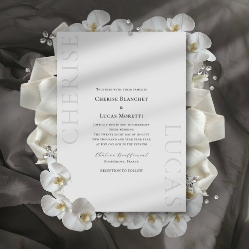 Cherise Elegant Fine Art Wedding Invitation