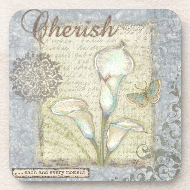 Cherish Beverage Coaster (Front)