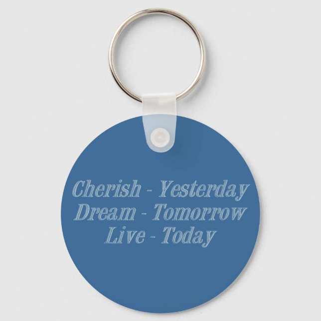Cherish blue keychain (Front)
