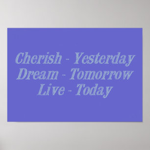 Cherish blue poster