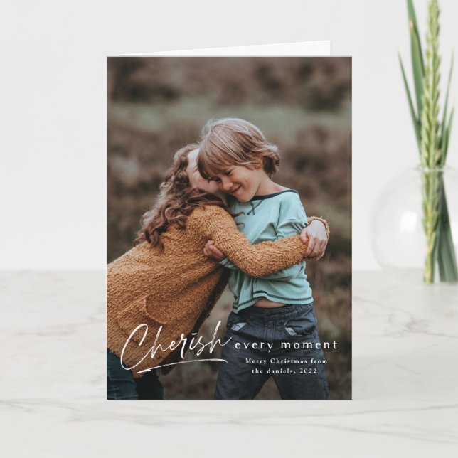 Cherish every moment 2 photo Holiday Christmas (Front)