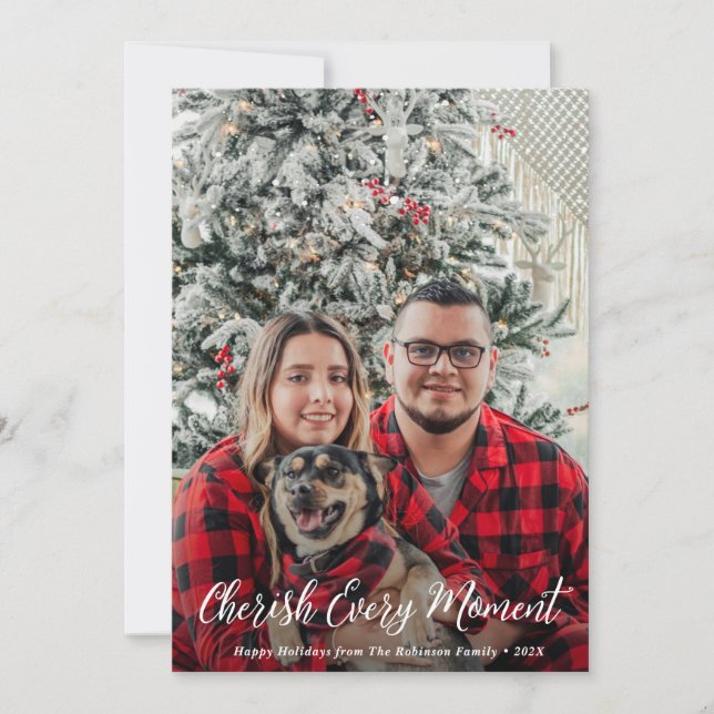 Cherish every moment Christmas Holiday Card (Front)