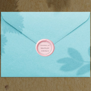Cherish Every Moment: Wedding Date With Name Wax Seal Stamp