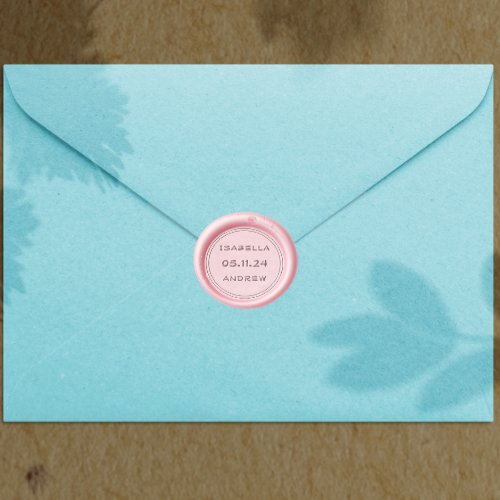 Cherish Every Moment Wedding Date With Name Wax Seal Stamp