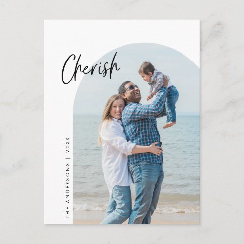 Cherish Family Photo Arch Frame Greeting Postcard