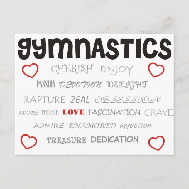 Cherish Gymnastics Postcard (Front)