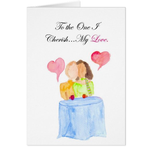 Cherish Interracial BW/WM Bright Cards (Front)