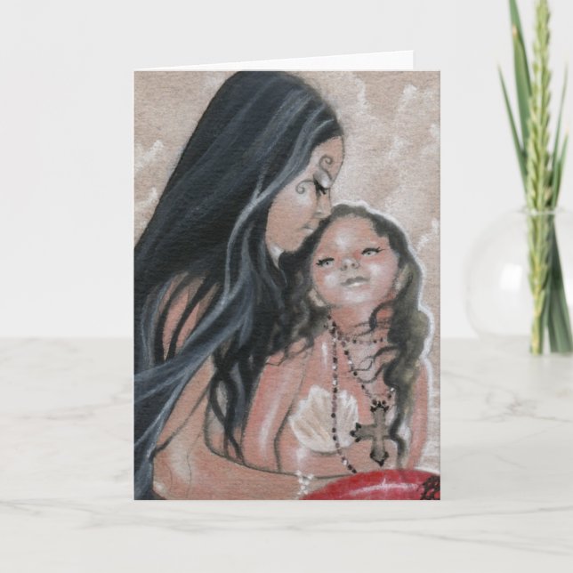 Cherish Mermaid and Child Card (Front)