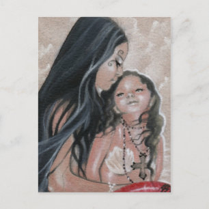 Cherish Mermaid and Child Postcard