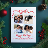 Cherish The Gifts, Bow, 4 Photo Collage Happy