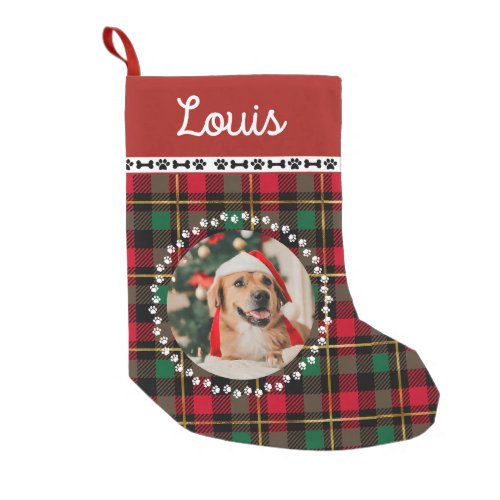 Cherish the Holidays with Elegant Pet Paw print Small Christmas Stocking