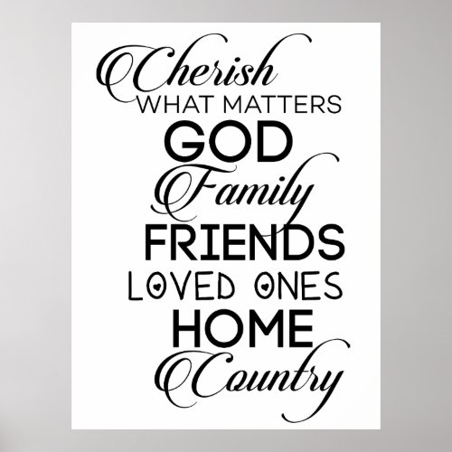 Cherish What Matters Poster