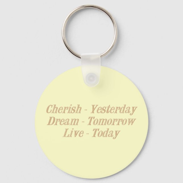 Cherish yellow keychain (Front)