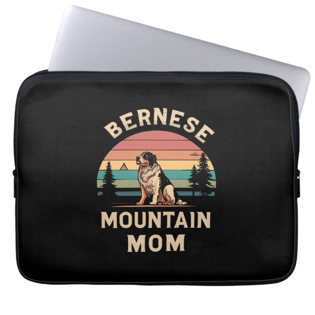 Cherish Your Love: Bernese Mountain Dog Mom Laptop Sleeve (Front)