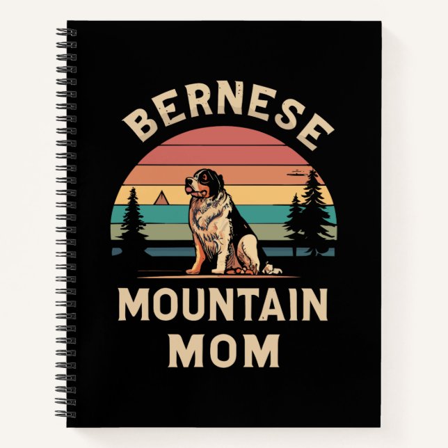 Cherish Your Love: Bernese Mountain Dog Mom Notebook (Front)
