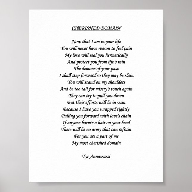CHERISHED DOMAIN Poster (Front)