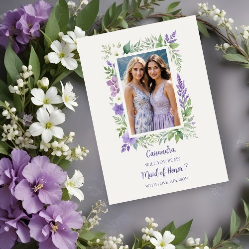 Cherished Floral Frame Bridesmaid Photo Proposal