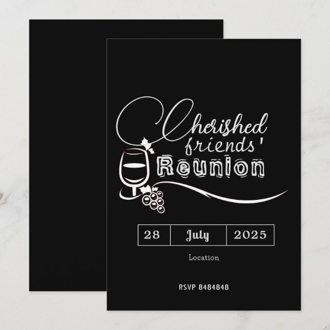 cherished Friends' Reunion Invitations  (Front/Back)