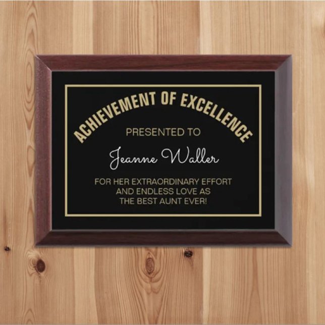 CHERISHED Gift! Custom Best AUNT Award plaque (Creator Uploaded)