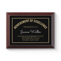 CHERISHED Gift! Custom Best AUNT Award plaque CHERISHED Gift! Custom Best AUNT Award plaque