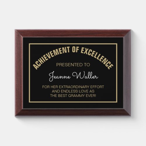 CHERISHED Gift Custom Best GRAMMY Award plaque