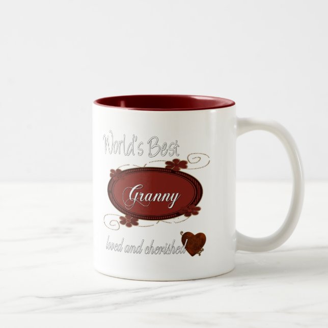 Cherished Granny Two-Tone Coffee Mug (Right)