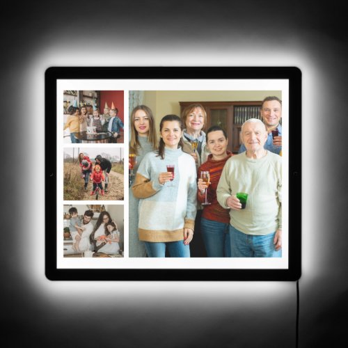 Cherished Memories Customizable 4 Photo Collage LED Sign