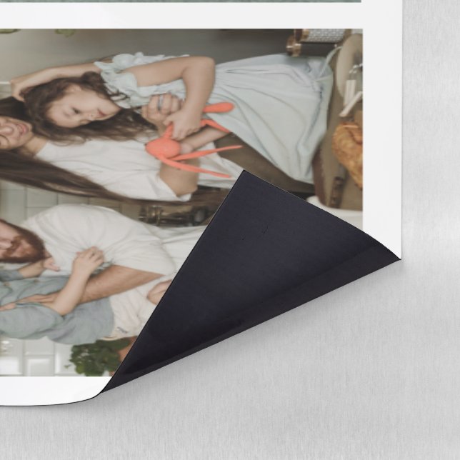 Cherished Memories: Customizable 4 Photo Collage Magnetic Dry Erase Sheet (Detail)