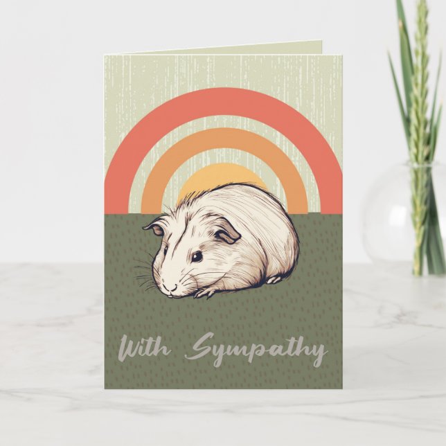 Cherished Memories: Guinea Pig Sympathy card (Front)