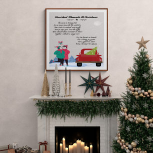 Cherished Moments LGBTQ Couple Christmas Poem Poster