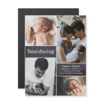 Cherished Moments - Magnetic Baby Birth Announceme Magnetic Invitation