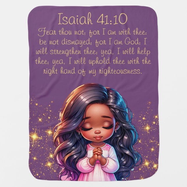 Cherished Moments Prayer Baby Blanket (Front)