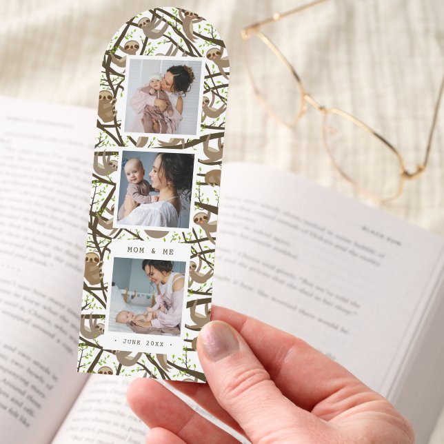 Cherished Moments Three-Photo Sloth Bookmarks (Hand)