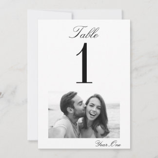 Cherished Moments Wedding Table Number Card (5x7)