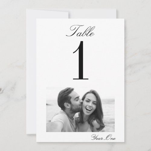 Cherished Moments Wedding Table Number Card 5x7
