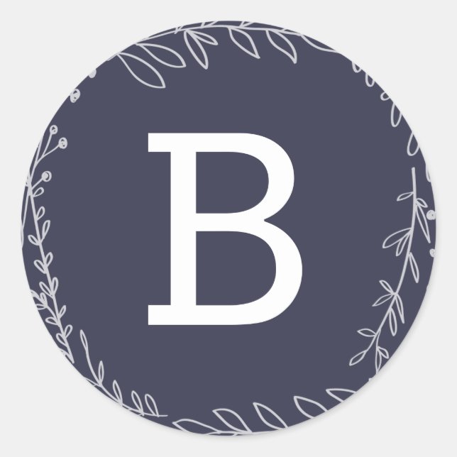 Cherished | Monogram Holiday Stickers (Front)