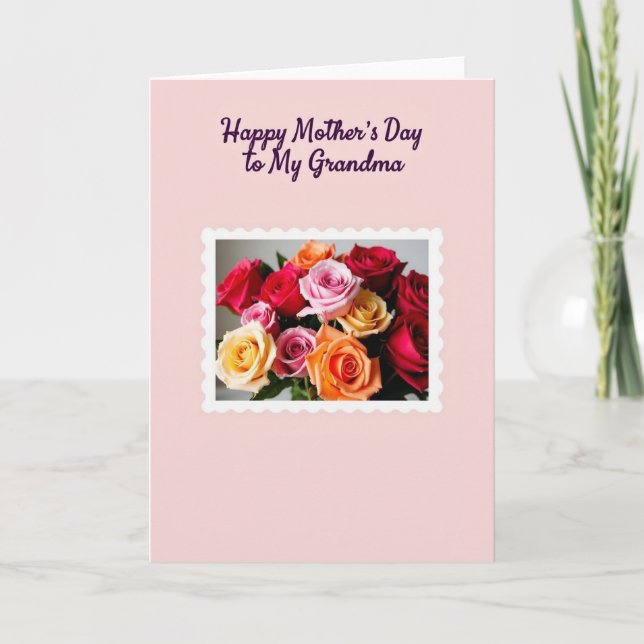 Cherished Mothers Day Photo Card (Front)