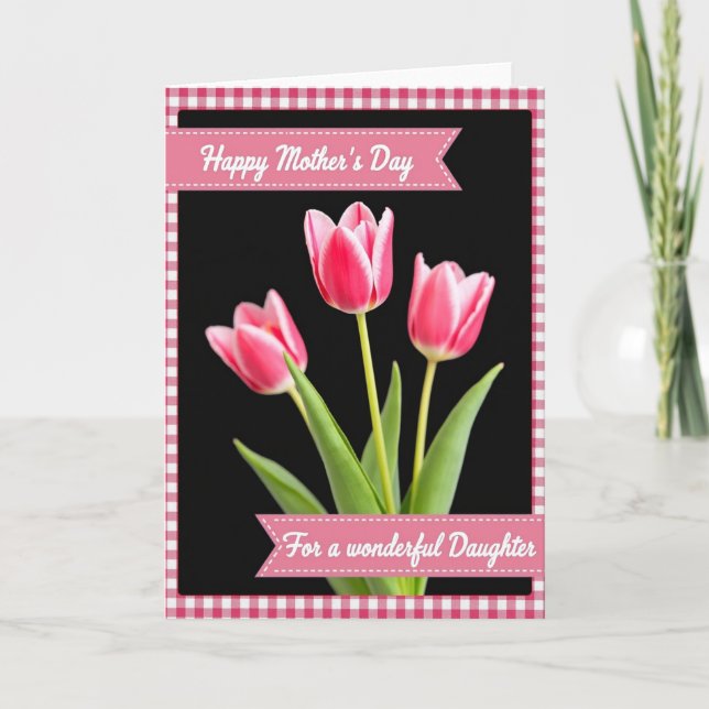 Cherished Mothers Day Tulip Card (Front)