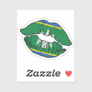 Chernivetska Chernivtsi Oblast Lipstick Love Flag Sticker